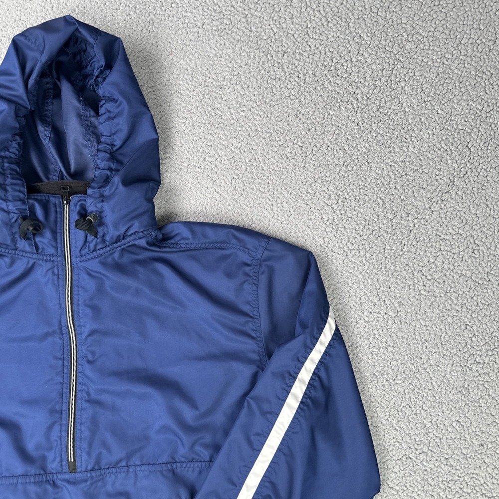 Vintage 90s Nike Windbreaker Jacket Men XL Blue 1/2 Zip Anorak Mesh Lined - Picture 8 of 16